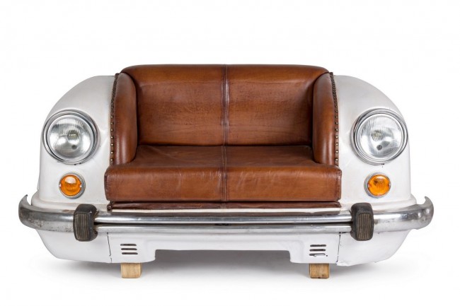 Divano vintage macchina con fari