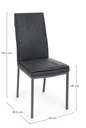4x Sedia Sofie Pu Antracite