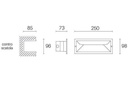 Incasso Chiuso 12W Led 3000K  linea mask  grafite