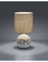 Lampada Da Tavolo Esna Ceramica &quot;HOME&quot; E Paralume Cappuccino Ø16 cm Trio Lighting