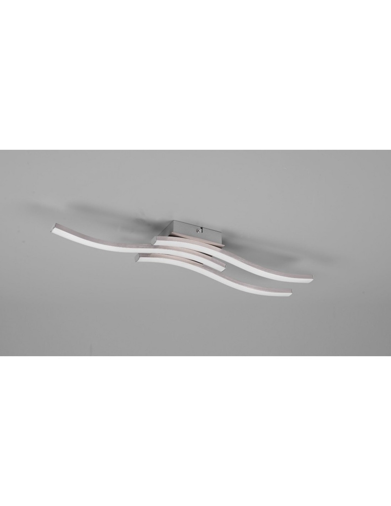 Lampada Soffitto Moderna Bacchette Led 4000k Route Nichel Trio Lighting