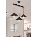 Lampada a sospensione Mandarin MDL4221 con paralumi metallo nero