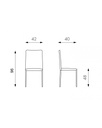 4x Sedia in similpelle  e metallo bianco Cleo STS