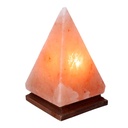 Lampada sale base legno piramide cm 13x13h22