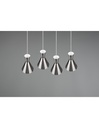 Lampadario Lineare Enzo 4xE27 Nichel Opaco Trio Lighting