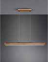 Lampadario Ufficio Doppia Emissione Vintage Legno E Metallo Nero Dimmer Deacon Trio Lighting