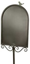 Lavagna c-piedistallo ferro h-4906 cm.43,5 x 43,5 h 152