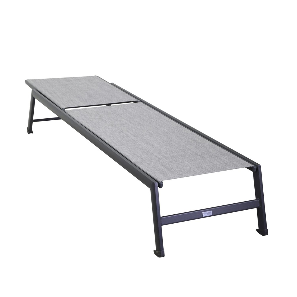 Lettino in alluminio Claveland antracite