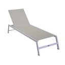Lettino in alluminio Claveland bianco
