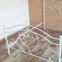 Letto una piazza e mezza  ferro battuto  pediera Avorio Oro GINESTRA 130x202x h131,5 cm