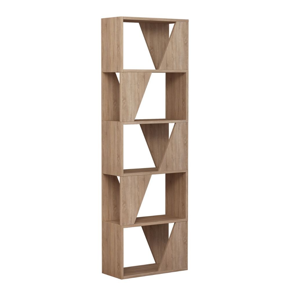 Libreria Frame colore rovere con 5 ripiani 54 x 24 x 168 cm