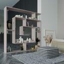 Libreria con 5 ripiani, colore light mocha, 129x125x22 cm