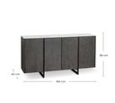 Madia 4 ante 160 x 40 x H 85 cm