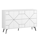 Madia 4 ante Dune colore bianco L 123 x P 35 x 77,4 H cm