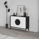 Madia Gora 110x35.6x82 cm Struttura Bendir e Ante Bianco