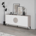 Madia Gora 180x35.6x82 cm Light Mocha con Ante Bianche