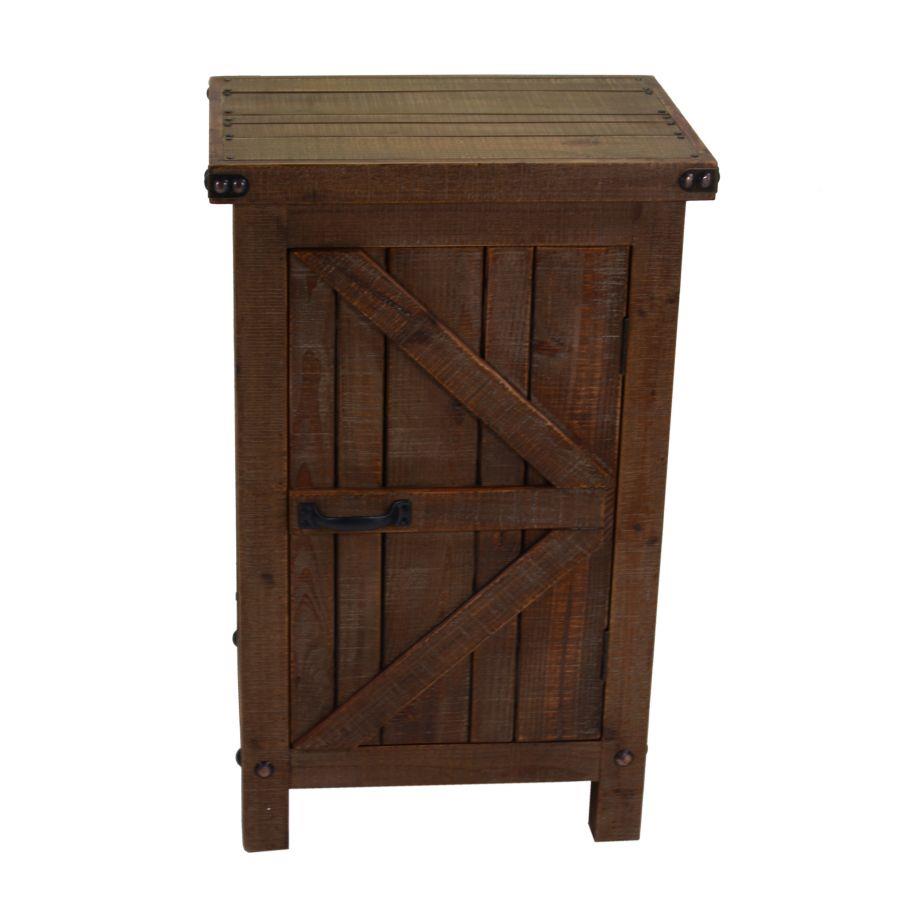 Mobile con 1 anta  noce country 50x36xh.80 cm