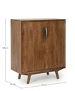 Mobile bar 2 ante in legno stile vintage cm 90x40x108 cm