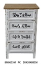Mobile shabby Breslavia 4 cassetti cm50x38Xh88