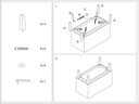 Ljubljana furniture 2 natural drawers cm65x30h60