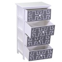 Mobiletto cassettiera bianco grigio 4 cassetti 40x29x73h cm