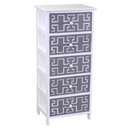 Mobile cassettiera bianco grigio 5 cassetti 40x29x90h cm