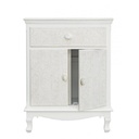 Mobiletto in MDF due ante un cassetto Bianco CLORINE 60x30x h78 cm