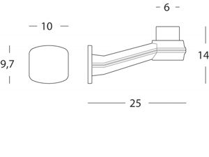 Accessorio per montaggio a muro in termo plastico. Sfere di dimensioni D.200, D.250 e D.300 mm nero