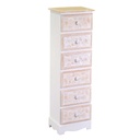 Mobiletto legno andorra 5 cassetti cm29x23h81