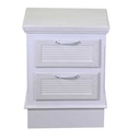 Mobiletto legno liverpool 2 cassetti bianco cm37x30h49