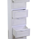 Mobiletto legno liverpool 5 cassetti bianco cm29x23h81