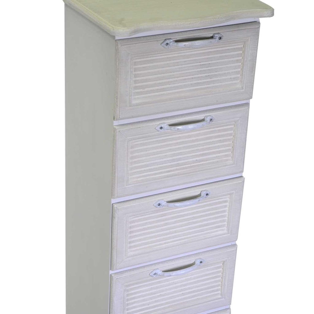 Mobiletto legno liverpool 5 cassetti bianco cm29x23h81