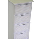 Mobiletto legno liverpool 5 cassetti bianco cm29x23h81