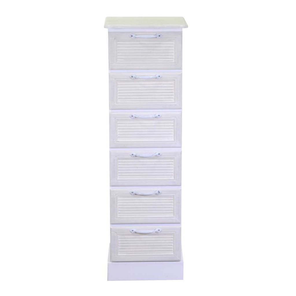 Mobiletto legno liverpool 6 cassetti bianco cm29x23h95
