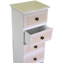 Mobiletto legno losanna 4 cassetti crema cm37x30h79.5