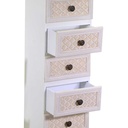 Mobiletto legno losanna 6 cassetti crema cm29x23h95