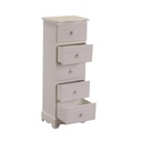 Mobiletto legno norimberga 5 cassetti crema 29x23h81 cm