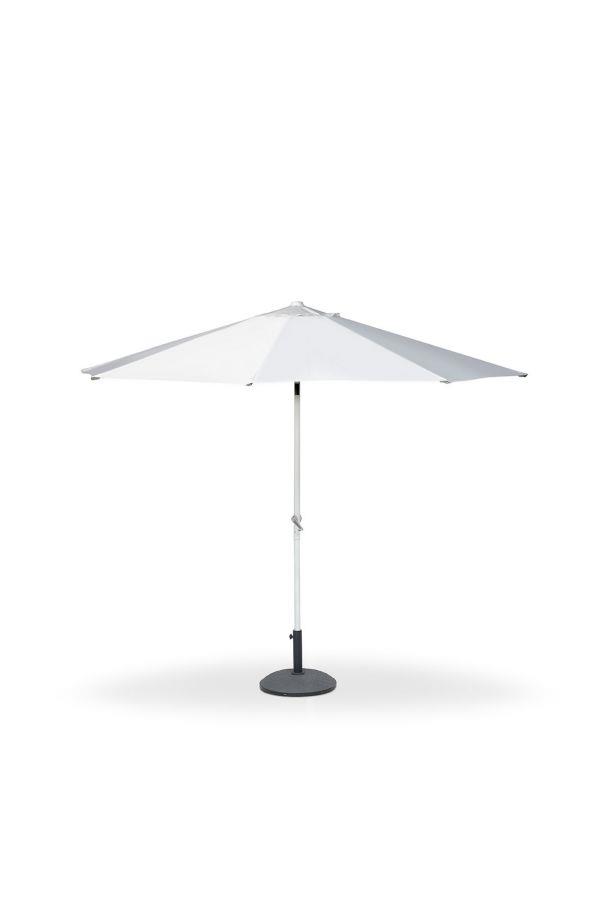 Ombrellone con palo centrale bianco alluminio 3x3 m
