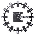 Orologio design modero legno nero tondo cm 80