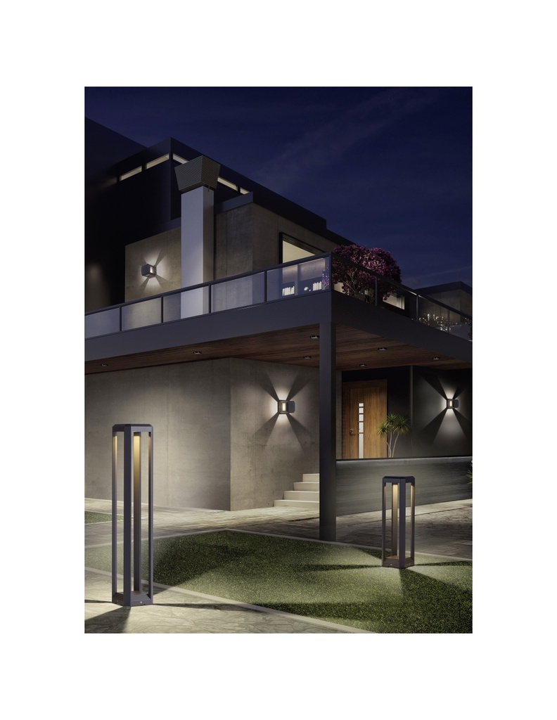 Paletto Basso Led per Esterno Logone Antracite IP65 Trio Lighting