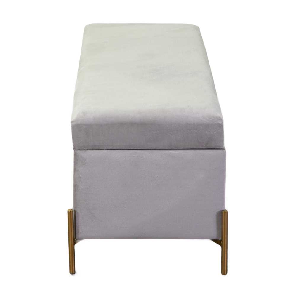 Panca velluto grigio chiaro cm115x40h45