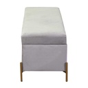 Panca velluto grigio chiaro cm115x40h45