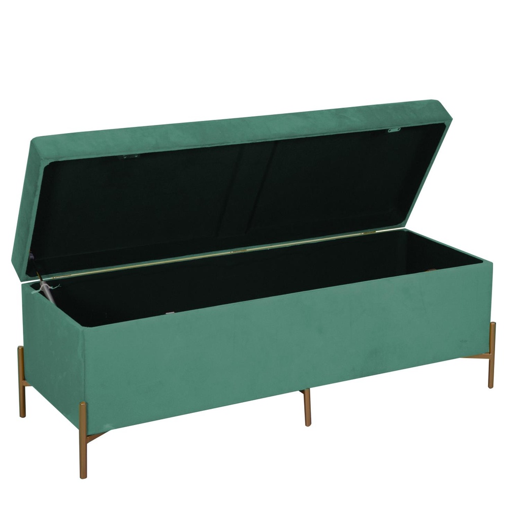 Panca velluto verde salvia cm115x40h45