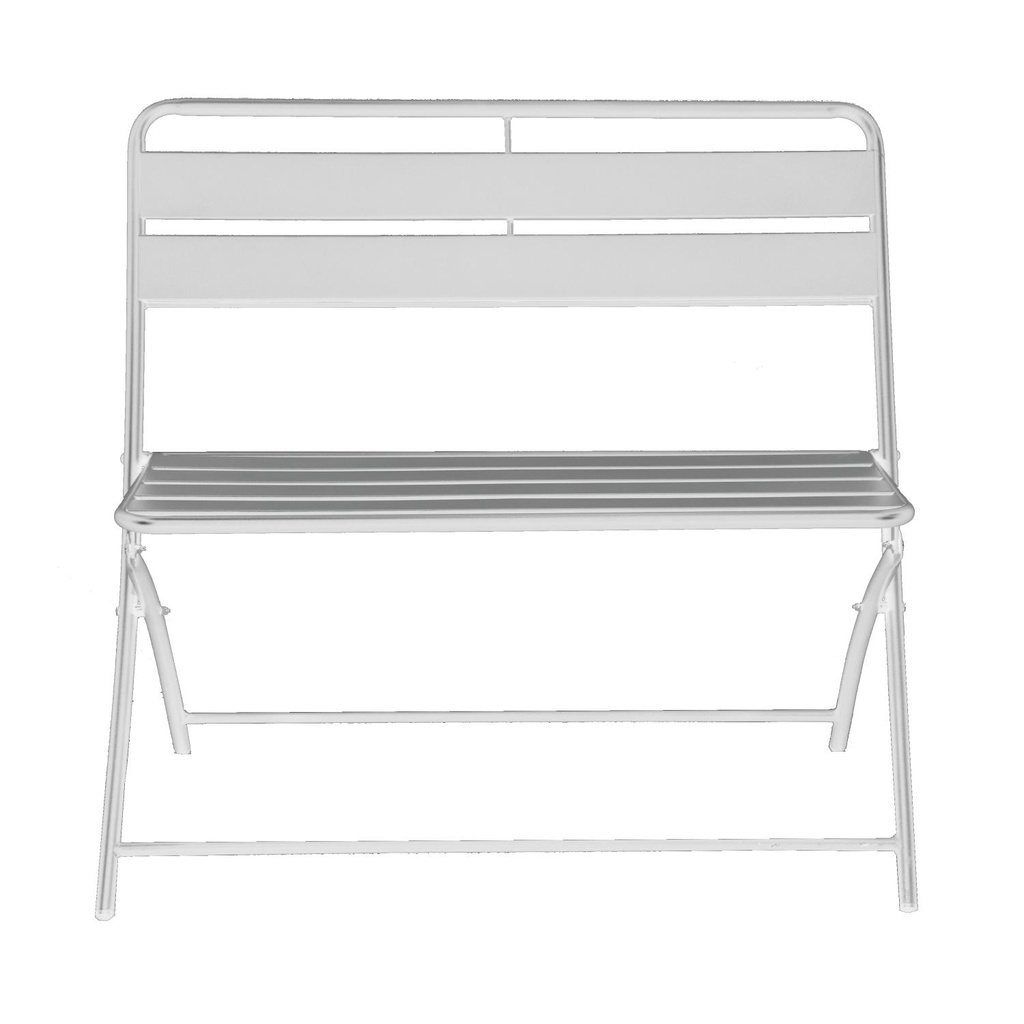Panca giardino ferro Rovigo pieghevole bianco cm 94 x 51 x h 86
