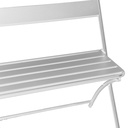 Panca giardino ferro Rovigo pieghevole bianco cm 94 x 51 x h 86