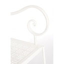 Panca pieghevole due posti in acciaio Bianca EMILY 115x60x h92 cm