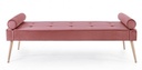 Panca rosa gambe oro design velluto rosa antico