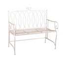Panchina esterno  metallo ragusa bianco cm 104x 55 x h90