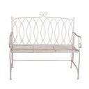 Panchina esterno  metallo ragusa bianco cm 104x 55 x h90