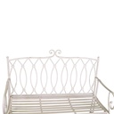 Panchina esterno  metallo ragusa bianco cm 104x 55 x h90